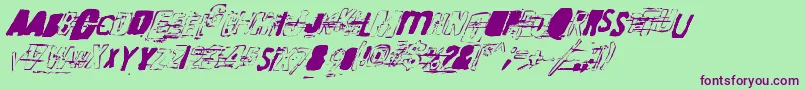 RandomChangeInMood Font – Purple Fonts on Green Background