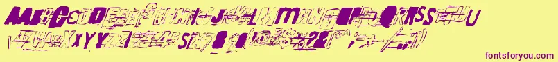 RandomChangeInMood Font – Purple Fonts on Yellow Background