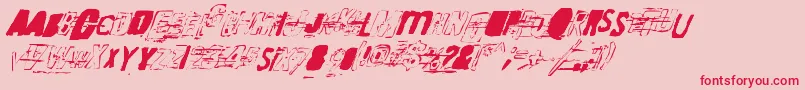 RandomChangeInMood Font – Red Fonts on Pink Background