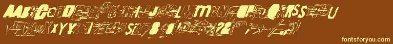 RandomChangeInMood Font – Yellow Fonts on Brown Background
