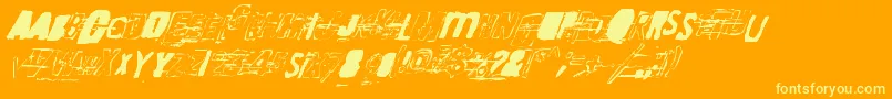 RandomChangeInMood Font – Yellow Fonts on Orange Background