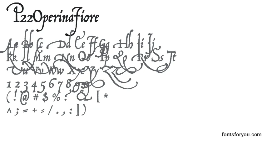 Schriftart P22OperinaFiore – Alphabet, Zahlen, spezielle Symbole
