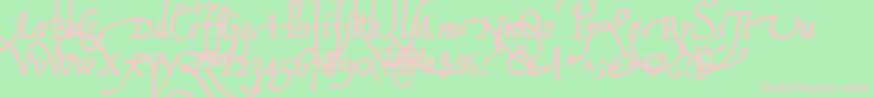 P22OperinaFiore Font – Pink Fonts on Green Background