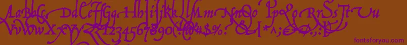 Шрифт P22OperinaFiore – фиолетовые шрифты на коричневом фоне