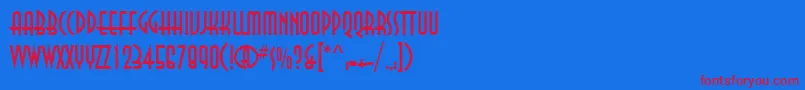 フォントAnnaett – 赤い文字の青い背景