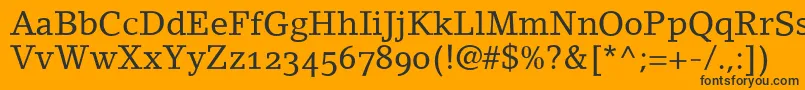 LinoletterRomanOldstyleFigures Font – Black Fonts on Orange Background