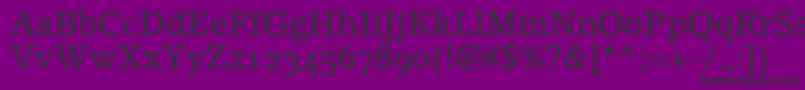 LinoletterRomanOldstyleFigures Font – Black Fonts on Purple Background