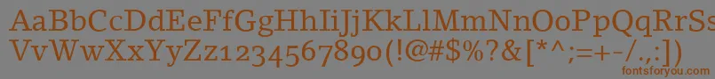 LinoletterRomanOldstyleFigures Font – Brown Fonts on Gray Background