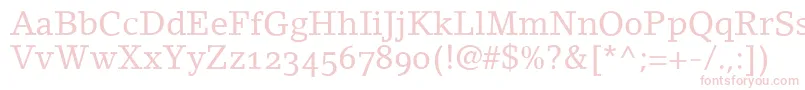 LinoletterRomanOldstyleFigures Font – Pink Fonts on White Background