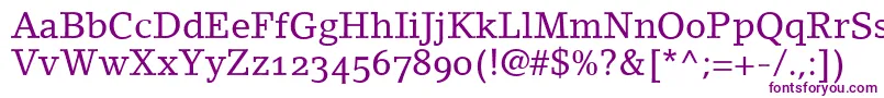 LinoletterRomanOldstyleFigures Font – Purple Fonts on White Background