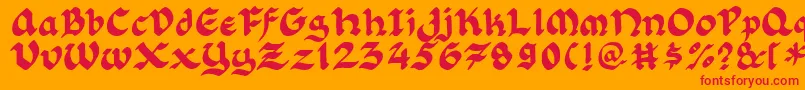 Florlrg-fontti – punaiset fontit oranssilla taustalla
