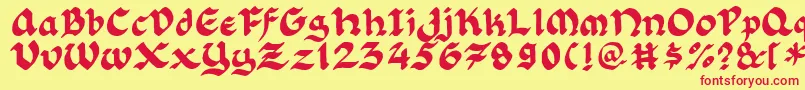 Шрифт Florlrg – красные шрифты на жёлтом фоне