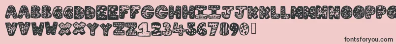 Lettergraphic Font – Black Fonts on Pink Background