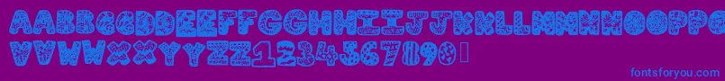 Lettergraphic Font – Blue Fonts on Purple Background