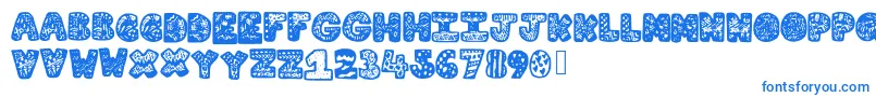 Lettergraphic Font – Blue Fonts on White Background