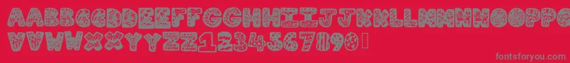 Lettergraphic Font – Gray Fonts on Red Background