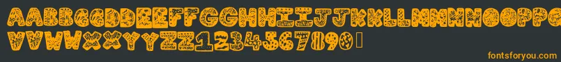 Lettergraphic Font – Orange Fonts on Black Background