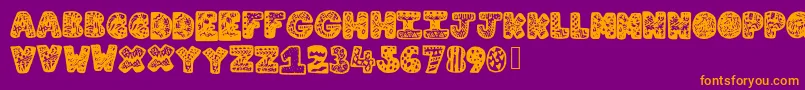 Lettergraphic Font – Orange Fonts on Purple Background