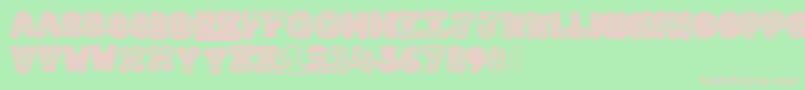 Lettergraphic Font – Pink Fonts on Green Background