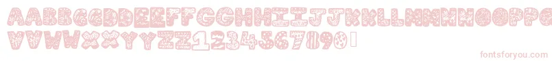 Lettergraphic Font – Pink Fonts on White Background