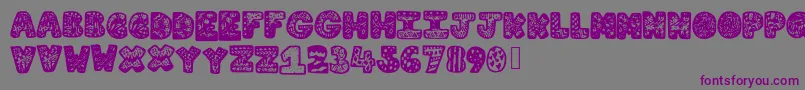 Lettergraphic Font – Purple Fonts on Gray Background
