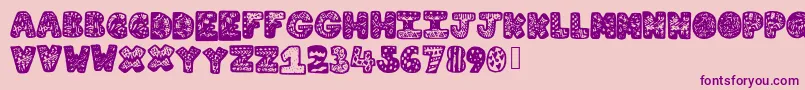 Lettergraphic Font – Purple Fonts on Pink Background