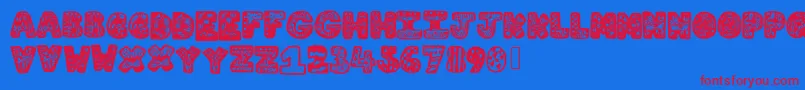 fuente Lettergraphic – Fuentes Rojas Sobre Fondo Azul