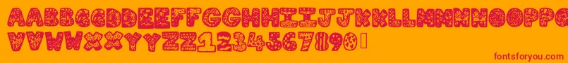 Lettergraphic Font – Red Fonts on Orange Background