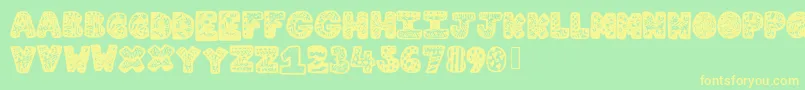 fuente Lettergraphic – Fuentes Amarillas Sobre Fondo Verde