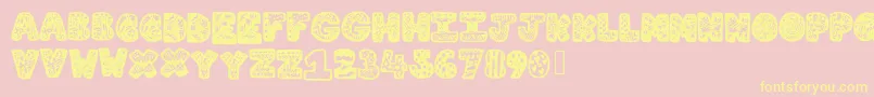 Lettergraphic Font – Yellow Fonts on Pink Background