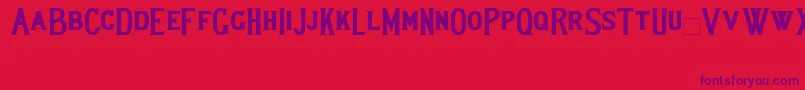 Lewishambold Font – Purple Fonts on Red Background
