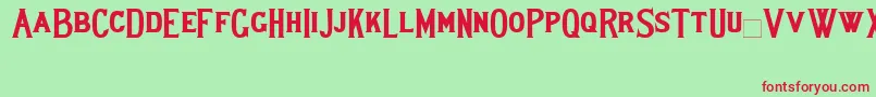 Lewishambold Font – Red Fonts on Green Background