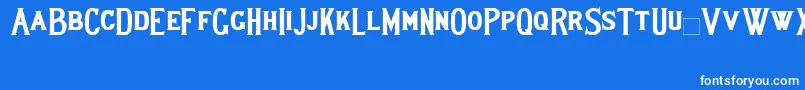 Lewishambold Font – White Fonts on Blue Background