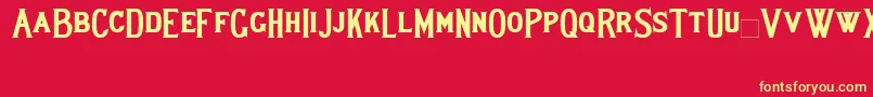 Lewishambold Font – Yellow Fonts on Red Background