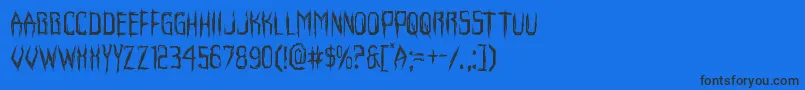 Police Horroroid – polices noires sur fond bleu