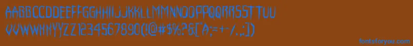 Подробнее о шрифте Horroroid Шрифт Horroroid – синие шрифты на коричневом фоне