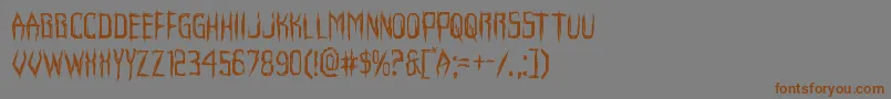 Horroroid Font – Brown Fonts on Gray Background