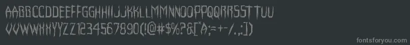 フォントHorroroid – 黒い背景に灰色の文字