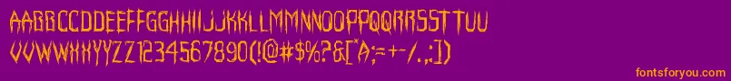 Horroroid Font – Orange Fonts on Purple Background