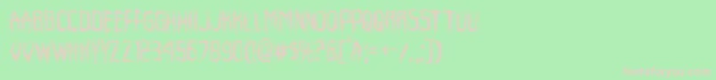 Horroroid Font – Pink Fonts on Green Background