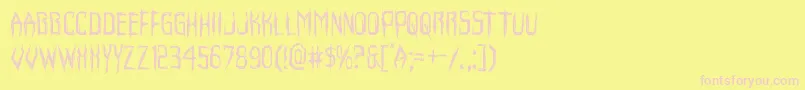 Horroroid Font – Pink Fonts on Yellow Background