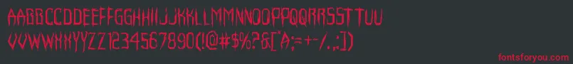 Horroroid-fontti – punaiset fontit mustalla taustalla