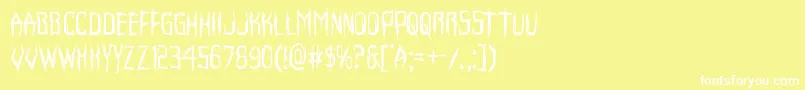 Horroroid Font – White Fonts on Yellow Background