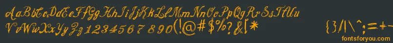 CursiveOption Font – Orange Fonts on Black Background