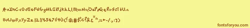 Шрифт Pascalpixel – коричневые шрифты на жёлтом фоне