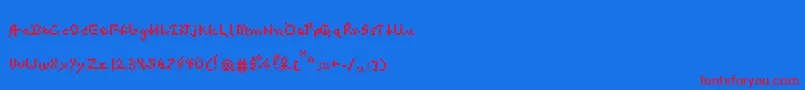 Pascalpixel Font – Red Fonts on Blue Background