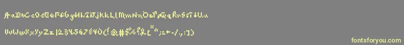フォントPascalpixel – 黄色のフォント、灰色の背景