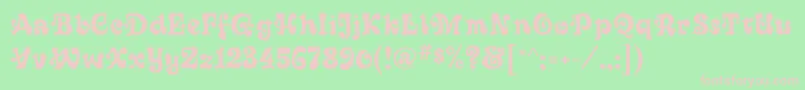 fuente SixtiesMf – Fuentes Rosadas Sobre Fondo Verde