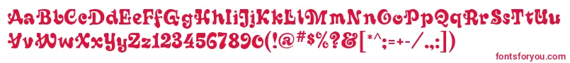 SixtiesMf Font – Red Fonts on White Background