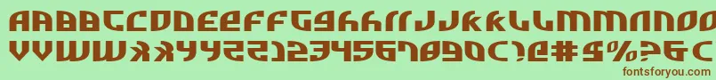 Шрифт ZoneRiderUltraExpanded – коричневые шрифты на зелёном фоне